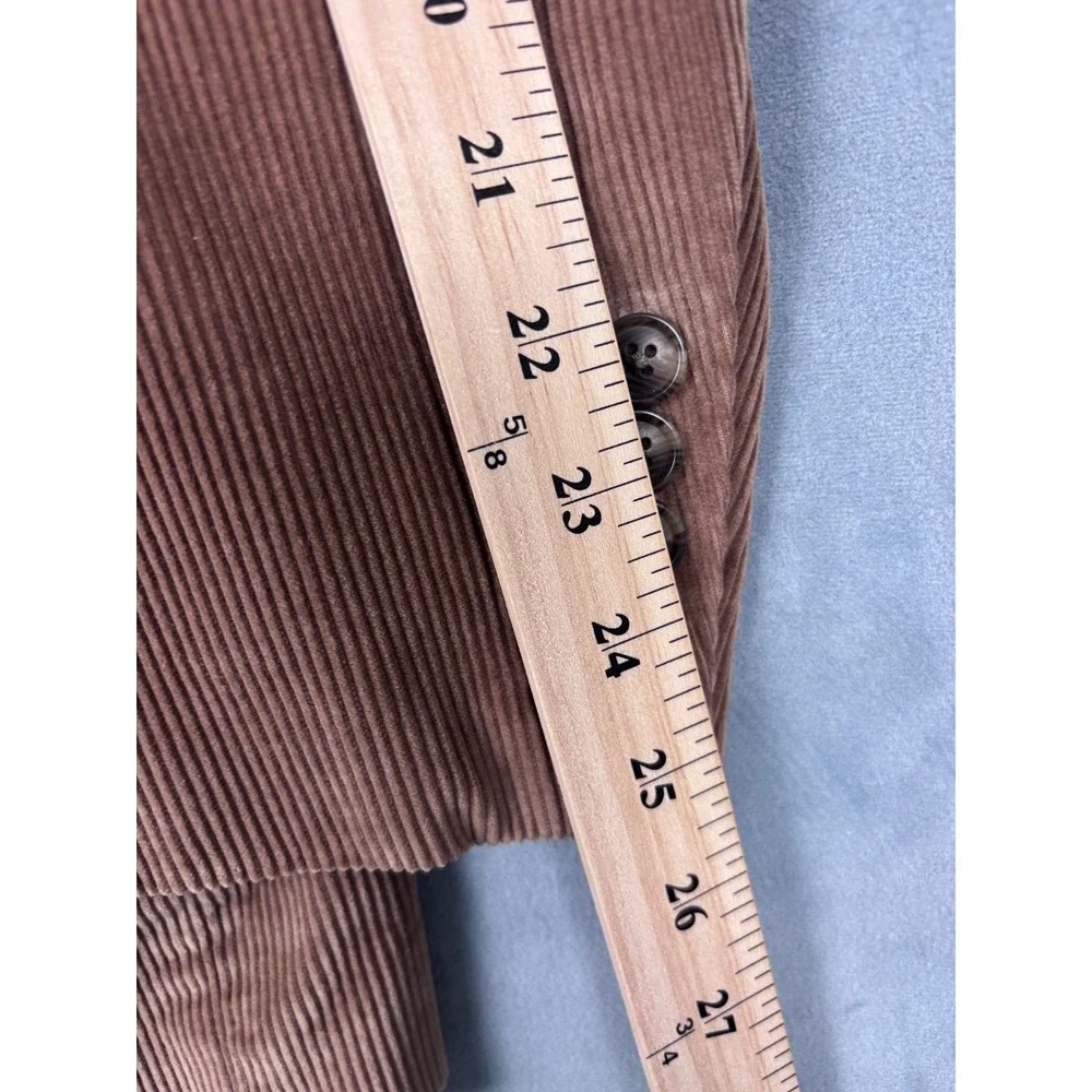 Saddlebred Mens Corduroy Blazer Tan Brown Sport Coat 56R Cotton 2-Button Lined